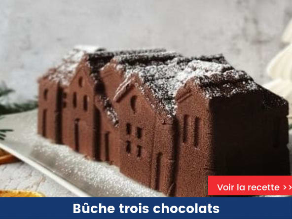 Bûche trois chocolats